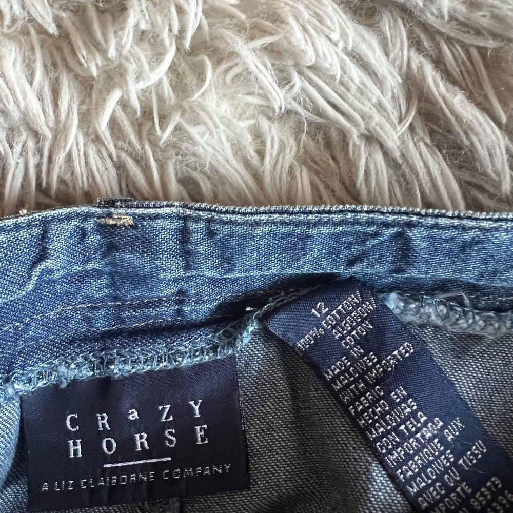 NWT Crazy Horse summer mosaic denim pants - Picture 2 of 4